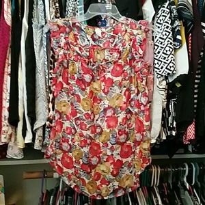 Beautiful floral print sheer tank